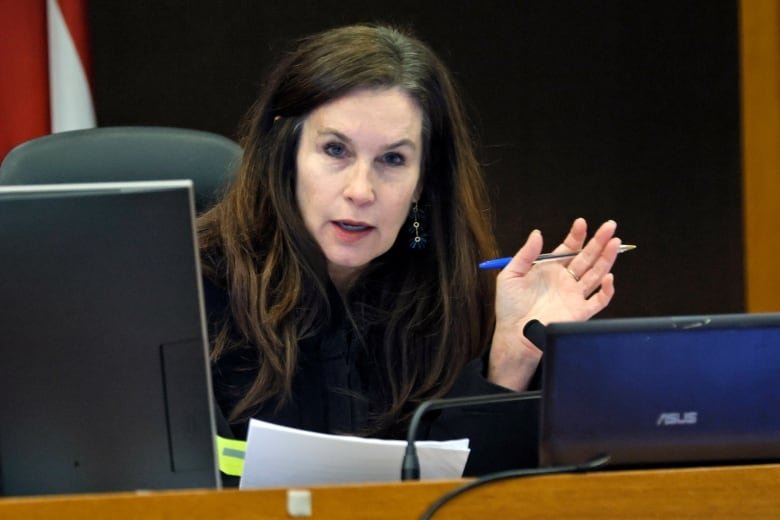 Judge Paige Reese Whitaker is pictured as she hears arguments for several motions the trial of Atlanta rapper Young Thug.