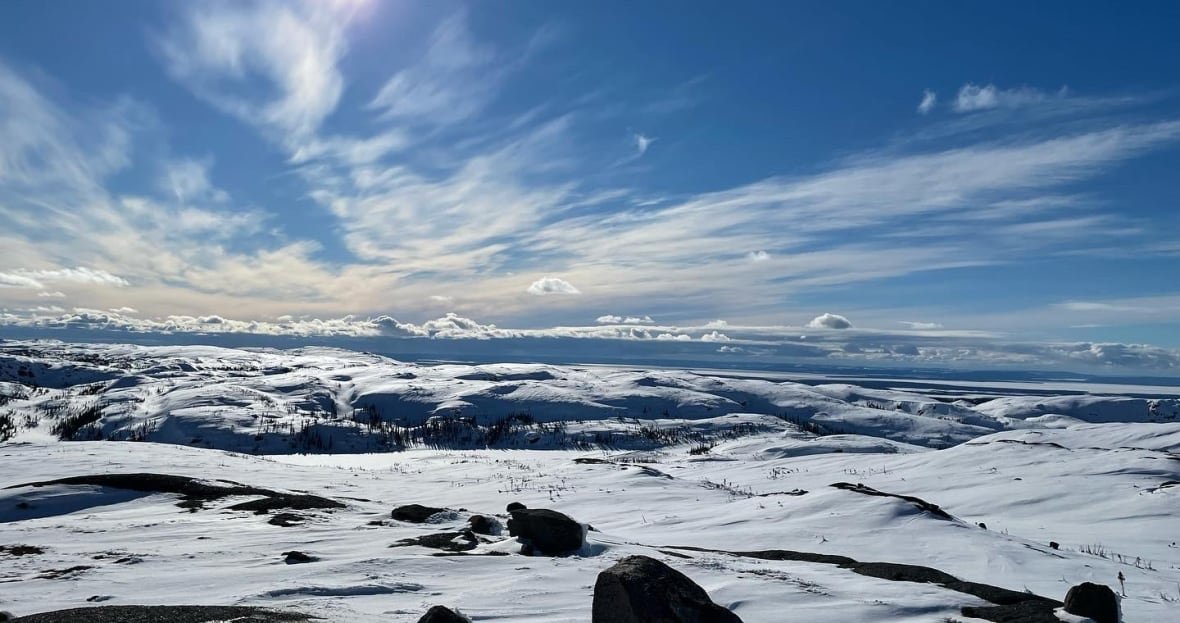 The view from the top of the Mealy Mountains in Labrador.